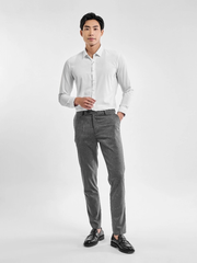 ÁO SƠ MI TRẮNG DÀI TAY BAMBOO KHÔNG TÚI AS230193D vân