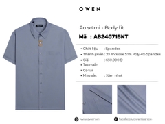 ÁO SƠ MI NGẮN TAY AB240715NT