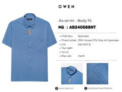 ÁO SƠ MI NGẮN TAY AB240588NT