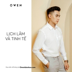 ÁO SƠ MI TRẮNG DÀI TAY POLYESTER CÓ TÚI AR260515DTB