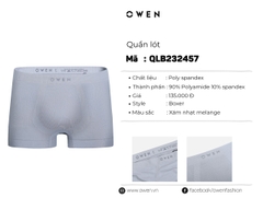 QUẦN LÓT BOXER XÁM NHẠT QLB232457