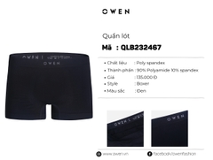 QUẦN LÓT BOXER ĐEN QLB232467