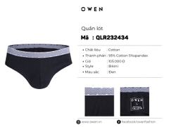 QUẦN LÓT TAM GIÁC ĐEN QLR232434