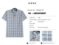 ÁO SƠ MI NGẮN TAY AB230108NT