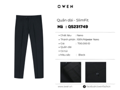 QUẦN TÂY ĐEN NANO QS231749