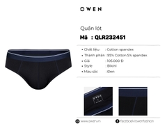 QUẦN LÓT TAM GIÁC ĐEN QLR232451