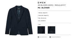 ÁO BLAZER XANH TÍM THAN BL231689