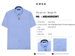 ÁO SƠ MI NGẮN TAY AB240553NT