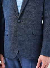 ÁO BLAZER XANH TÍM THAN BL231490