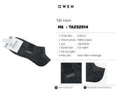 TẤT CỔ NGẮN XÁM ĐẬM TA232514