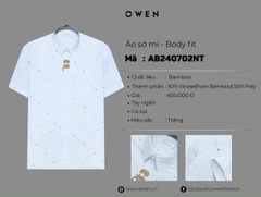 ÁO SƠ MI NGẮN TAY AB240702NT