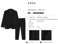 VEST BỘ ĐEN VES231684