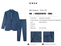VEST BỘ KẺ XANH ĐÁ VES231679