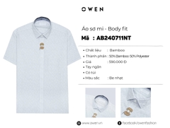 ÁO SƠ MI NGẮN TAY AB240711NT