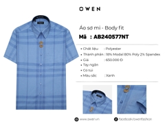 ÁO SƠ MI NGẮN TAY AB240577NT