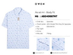 ÁO SƠ MI NGẮN TAY AB240687NT