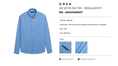 ÁO SƠ MI DÀI TAY  AR240580DT