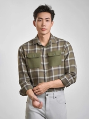 ÁO SƠ MI NỈ DÀI TAY AJ240723DT