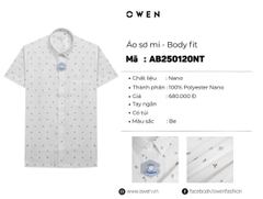 ÁO SƠ MI NGẮN TAY AB250120NT