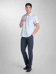 ÁO SƠ MI TRẮNG NGẮN TAY NANO CÓ TÚI GÂN AB250110NT
