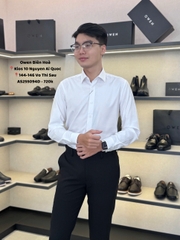 ÁO SƠ MI TRẮNG DÀI TAY HỌA TIẾT AS255094D