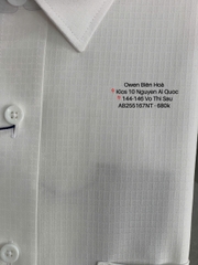 ÁO SƠ MI TRẮNG NGẮN TAY CARO AB255167NT