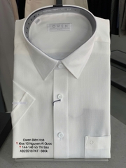 ÁO SƠ MI TRẮNG NGẮN TAY CARO AB255167NT