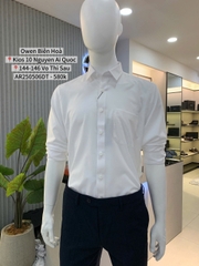 ÁO SƠ MI TRẮNG NANO CÓ TÚI DÀI TAY AR250506DT
