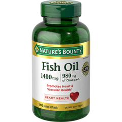 Dầu Cá Omega-3 Nature's Bounty 1400mg 980mg  Phòng Ngừa Bệnh Tim Mạch