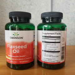 Swanson Flaxseed Oil 100 viên Ngăn ngừa bệnh tim mạch