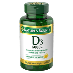 Nature Bounty Vitamin D3 5000IU Phát Triển Chiều Cao Dậy Thì