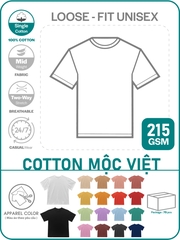GIA CÔNG PHÔI ÁO THUN PHOM LOOSE-FIT UNISEX TEE [COTTON MỘC VIỆT]_MÀU THEO YÊU CẦU