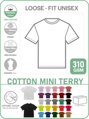 GIA CÔNG PHÔI ÁO THUN PHOM UNISEX TEE [MINI TERRY]_MÀU THEO YÊU CẦU