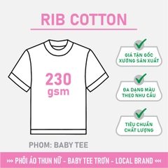 SỈ PHÔI ÁO NỮ PHOM BABY TEE [RIB COTTON]_DÀY MỊN