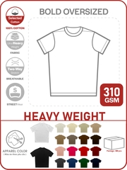 GIA CÔNG PHÔI ÁO THUN PHOM BOLD OVERSIZED TEE [HEAVY WEIGHT]_MÀU SẮC THEO YÊU CẦU