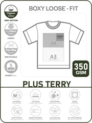 ÁO THUN ĐEN PHOM BOXY LOOSE-FIT TEE [PLUS TERRY]_IN LẺ THEO YÊU CẦU