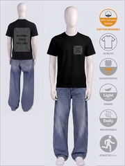 SỈ ÁO IN 2 MẶT: SLIM - FIT UNISEX [COTTON SPANDEX] _ MÀU ĐEN