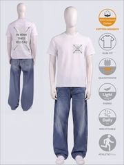 SỈ ÁO IN 2 MẶT: SLIM - FIT UNISEX [COTTON SPANDEX] _ MÀU TRẮNG