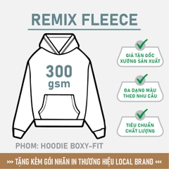 GIA CÔNG PHÔI ÁO HOODIE TRƠN [REMIX FLEECE] PHOM OVERSIZED BOXY-FIT_MÀU THEO YÊU CẦU