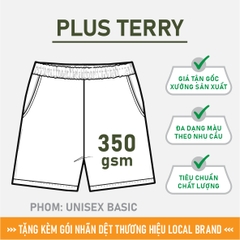 GIA CÔNG PHÔI QUẦN SHORTS TRƠN [PLUS TERRY] PHOM UNISEX BASIC_MÀU THEO YÊU CẦU