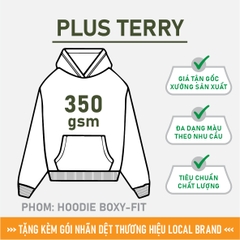 GIA CÔNG PHÔI ÁO HOODIE TRƠN [PLUS TERRY] PHOM OVERSIZED BOXY-FIT_MÀU THEO YÊU CẦU