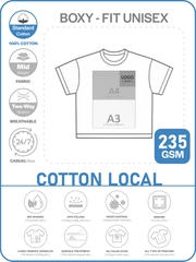 ÁO THUN ĐEN PHOM BOXY - FIT OVERSIZED TEE [COTTON LOCAL]_IN LẺ THEO YÊU CẦU