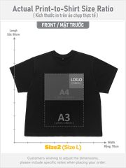 ÁO THUN ĐEN PHOM BOXY - FIT OVERSIZED TEE [COTTON LOCAL]_IN LẺ THEO YÊU CẦU