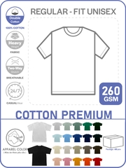 GIA CÔNG PHÔI ÁO THUN PHOM REGULAR - FIT UNISEX TEE [COTTON PREMIUM]_MÀU THEO YÊU CẦU