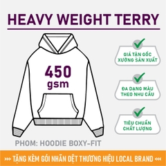 GIA CÔNG PHÔI ÁO HOODIE TRƠN [HEAVY WEIGHT TERRY] PHOM OVERSIZED BOXY-FIT_MÀU THEO YÊU CẦU
