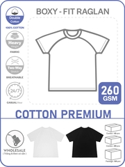 SỈ PHÔI ÁO THUN PHOM RAGLAN BOXY- FIT TEE [COTTON PREMIUM]_CHUẨN PHOM THỜI TRANG