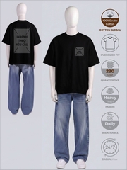 SỈ ÁO IN 2 MẶT: REGULAR OVERSIZED [COTTON GLOBAL] _ MÀU ĐEN