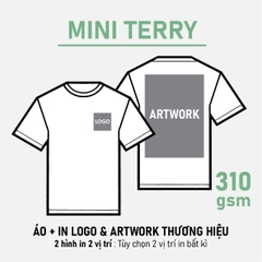 SỈ PHÔI ÁO+IN [MINI TERRY] PHOM UNISEX TEE_IN 2 MẶT