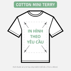 ÁO THUN TRẮNG [MINI TERRY] PHOM UNISEX TEE_IN LẺ THEO YÊU CẦU