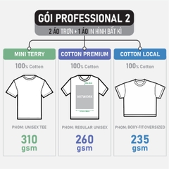 GÓI COMBO PRO 2_3 ÁO KÈM IN_TRẢI NGHIỆM CHẤT LƯỢNG IN ẤN